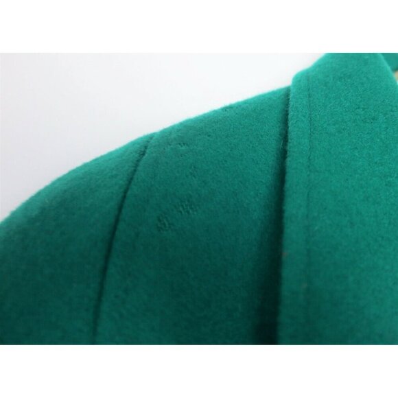 VINTAGE WOMEN'S BRIGHT GREEN WOOL COAT OVERCOAT - ASHLEY SCOTT - SIZE 8P PETITE - Picture 2 of 12